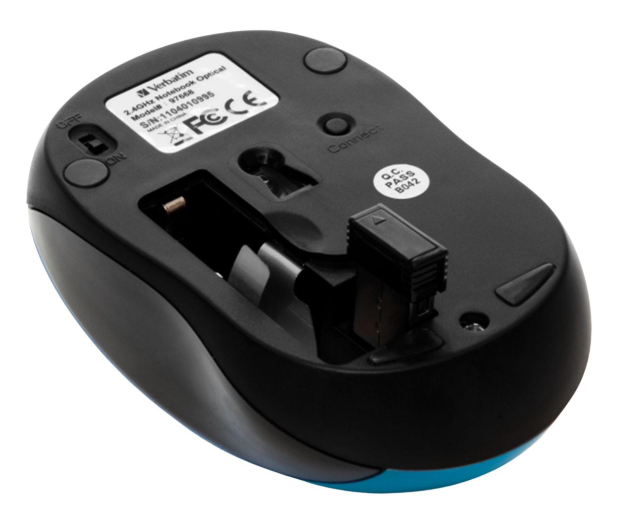 VERBATIM Mysz Go Nano bezprzewodowa 2,4GHz niebieska 49044 - 1193947 - zdjęcie 5